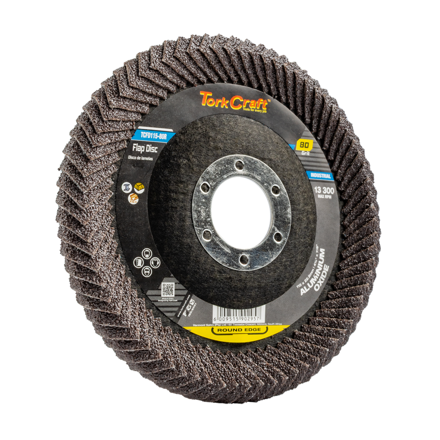 (image for) Flap Disc Round Edge A/o 115mm 80 Grit Flat