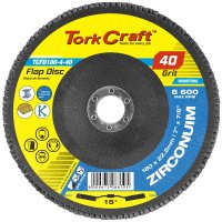 Flap Disc Zirconium 180mm 40grit Angled (image for) Flap Disc Zirconium 180mm 40grit Angled