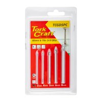 (image for) Glass & Tile Drill Bit Set 5 Pce 3/4/5/6/8