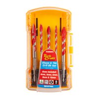 (image for) Glass & Tile Drill Flute Set 5pc 4/5/6/8/10mm In Plastic Case
