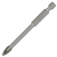 Glass & Tile Drill 8mm 4 Flute With Hex Shank (image for) Glass & Tile Drill 8mm 4 Flute With Hex Shank