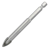 Glass & Tile Drill 12mm 4 Flute With Hex Shank (image for) Glass & Tile Drill 12mm 4 Flute With Hex Shank