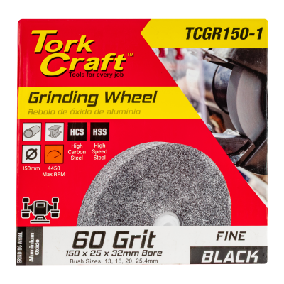 (image for) Grinding Wheel 150x25x32mm Bore Fine 60gr W/bushes For Bench Grinder