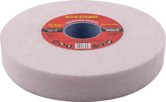 (image for) Grinding Wheel 150x25x32mm Bore Fine 60gr W/bushes For B/g White