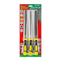 File Set 3pc Flat/half Round/round Steel Files (image for) File Set 3pc Flat/half Round/round Steel Files