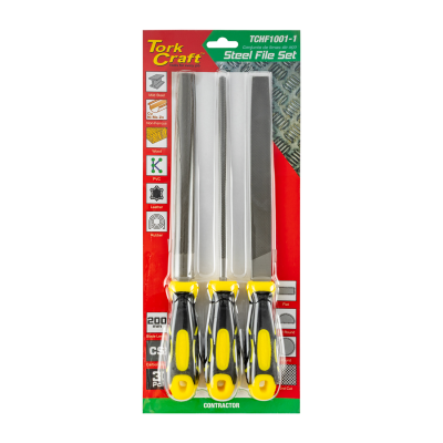 (image for) File Set 3pc Flat/half Round/round Steel Files