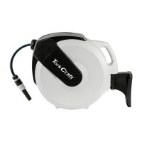 (image for) Tork Craft Retractable Water Hose Reel 20m x 13.5mm ID PVC Hose with Sprayer & Mount