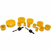 (image for) Hole Saw Set 15pce In Case Carbon Steel