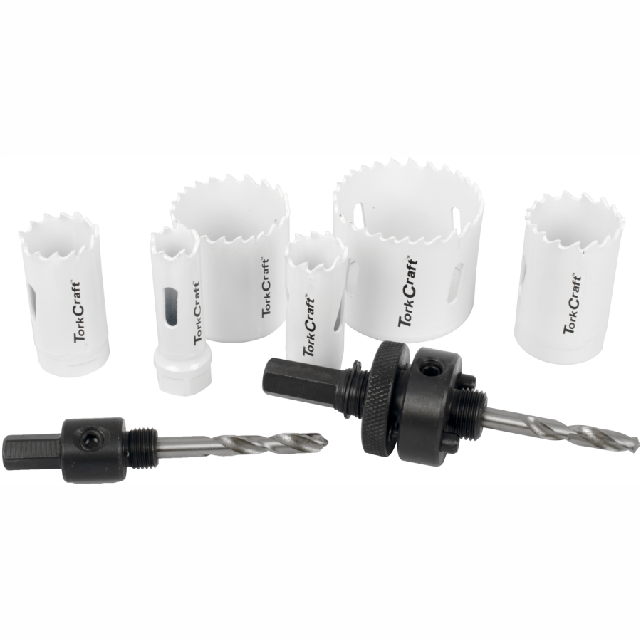 (image for) Holesaw Set 9pc In Alum Case Bi-metal 16 20 25 32 40 51mm