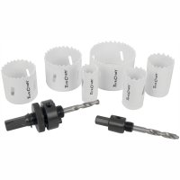 (image for) Holesaw Set 9pc In Case Bi-metal 22 29 35 44 51 64mm