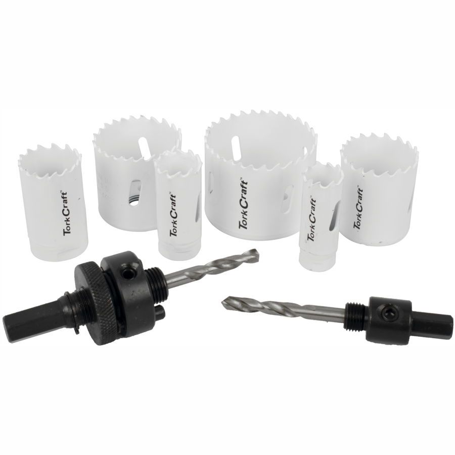 (image for) Holesaw Set 9pc In Case Bi-metal 19 22 29 38 44 57mm