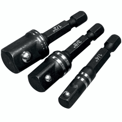 (image for) Impact Socket Adaptor 3pc Set 1/4' 3/8' 1/2'