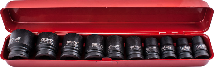 (image for) 10pc 1/2' Drive Impact Socket Set (10.11.13.14.17.19.21.22.24.27)