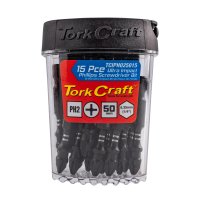 (image for) Impact Phil.2 X 50mm Power Bit 15pc Tic Tac Case Ph2