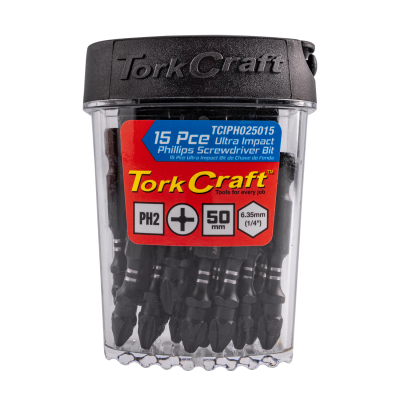 (image for) Impact Phil.2 X 50mm Power Bit 15pc Tic Tac Case Ph2