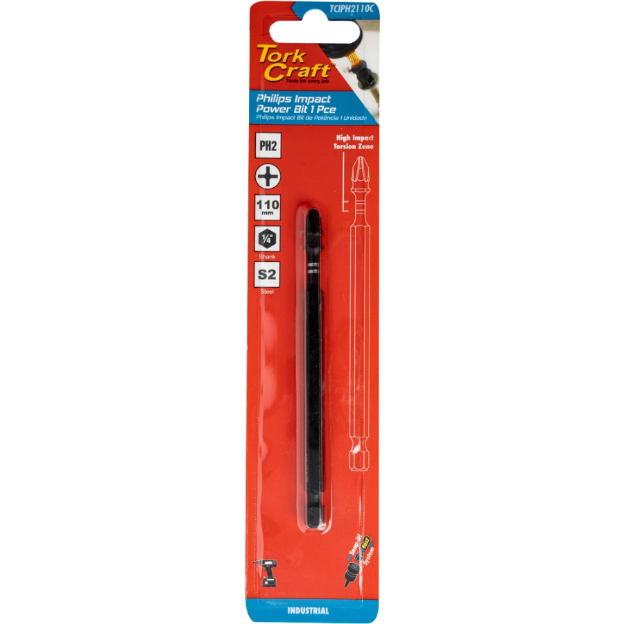 (image for) Impact Ph2 X 110mm Power Bit 1pc Carded