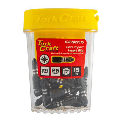 (image for) Impact Pozi.2 X 25mm Insert Bit 15pc Tic Tac Case Pz2