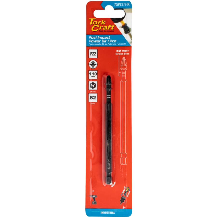 (image for) Impact Pz2 X 110mm Power Bit 1pc Carded