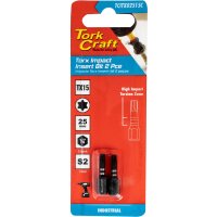 (image for) Torx Tx 15 Impact Insert Bit 25mm 2pc Carded