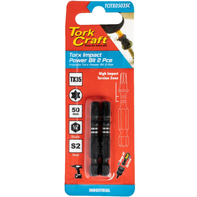 (image for) Torx Tx 35 Impact Power Bit 50mm 2pc Carded