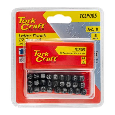 (image for) Letter Punch Set 5mm (a-z) Capital Black Finish