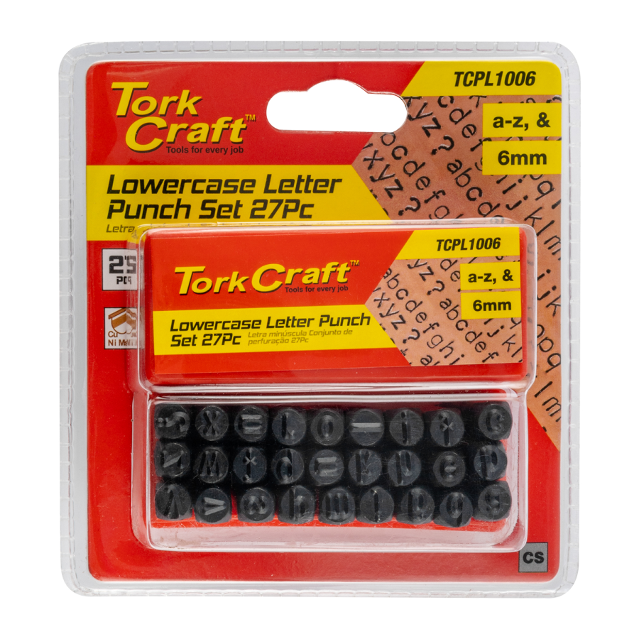 (image for) Letter Punch Set 6mm (a-z) Capital Black Finish