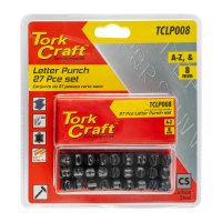 Letter Punch Set 8mm (a-z) Capital Black Finish (image for) Letter Punch Set 8mm (a-z) Capital Black Finish