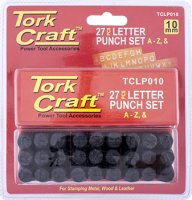 Letter Punch Set 10mm (a-z) Capital Black Finish (image for) Letter Punch Set 10mm (a-z) Capital Black Finish