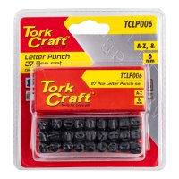 Letter Punch Set 6mm (a-z) Lower Case 27pc Black Finish (image for) Letter Punch Set 6mm (a-z) Lower Case 27pc Black Finish