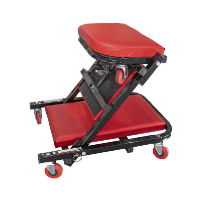 (image for) Mechanic Creeper/chair 2-in-1 Metal Frame Cushion 6 Wheel