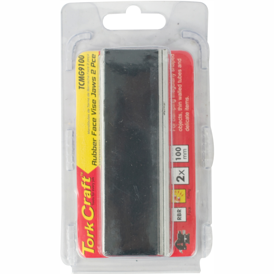 (image for) Vice Jaws Magnetic Alum. 100mm X 32mm 2pc Rubber Face