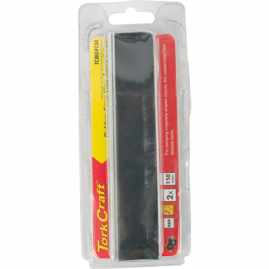 (image for) Vice Jaws Magnetic Alum. 150mm X 32mm 2pc Rubber Face