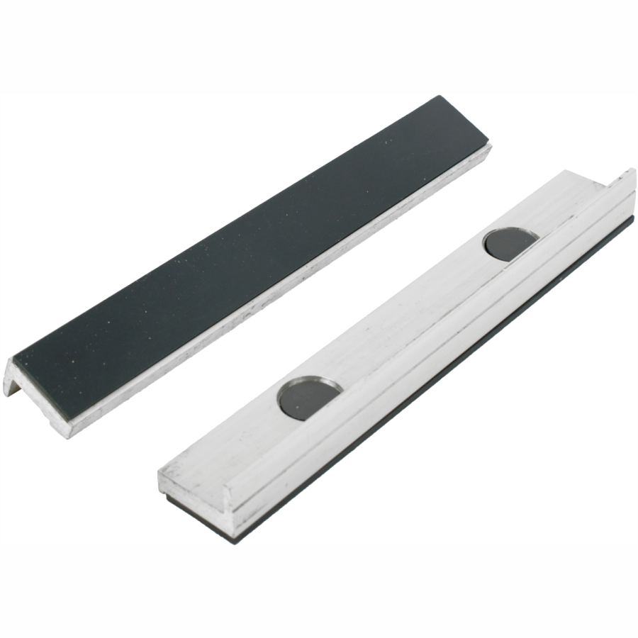 (image for) Vice Jaws Magnetic Alum. 200mm X 32mm 2pc Rubber Face