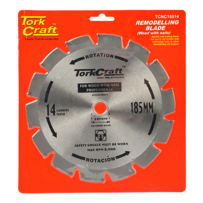 (image for) Blade Tct Nail Cutting 185x14t 20-16mm