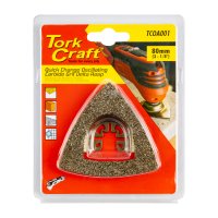 Tork Craft TCOA001 Quick Change Carbide Grit Delta Rasp 80mm (image for) Tork Craft TCOA001 Quick Change Carbide Grit Delta Rasp 80mm