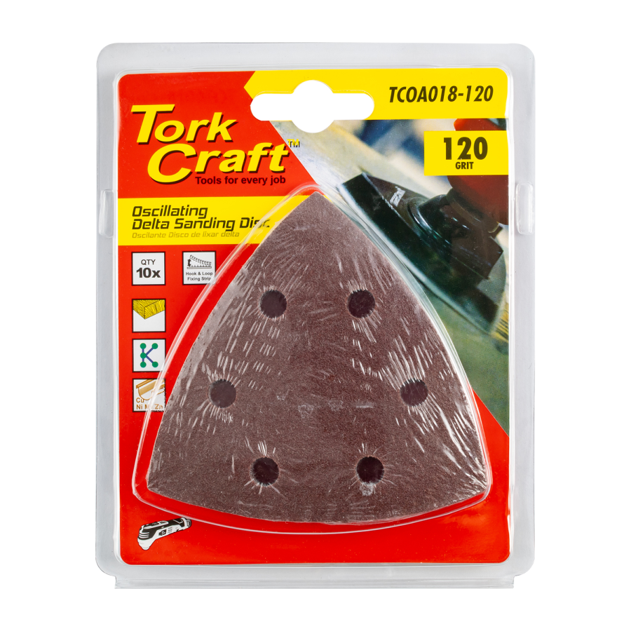 (image for) Oscillating Sandpaper A/o 93mm 10pc Delta Shape 120grit