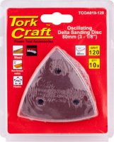 (image for) Oscillating Sandpaper A/o 80mm 10pc Delta Shape 120grit