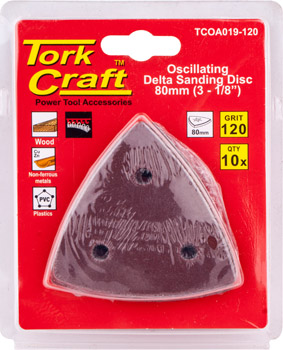 (image for) Oscillating Sandpaper A/o 80mm 10pc Delta Shape 120grit