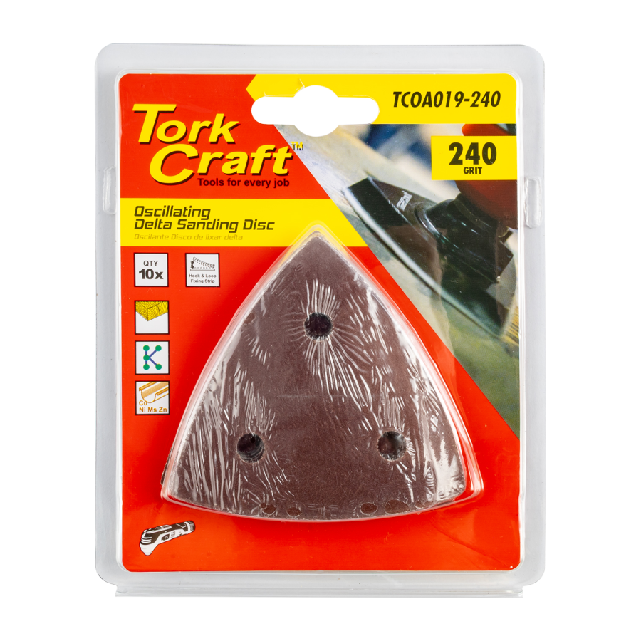 (image for) Oscillating Sandpaper A/o 80mm 10pc Delta Shape 240grit