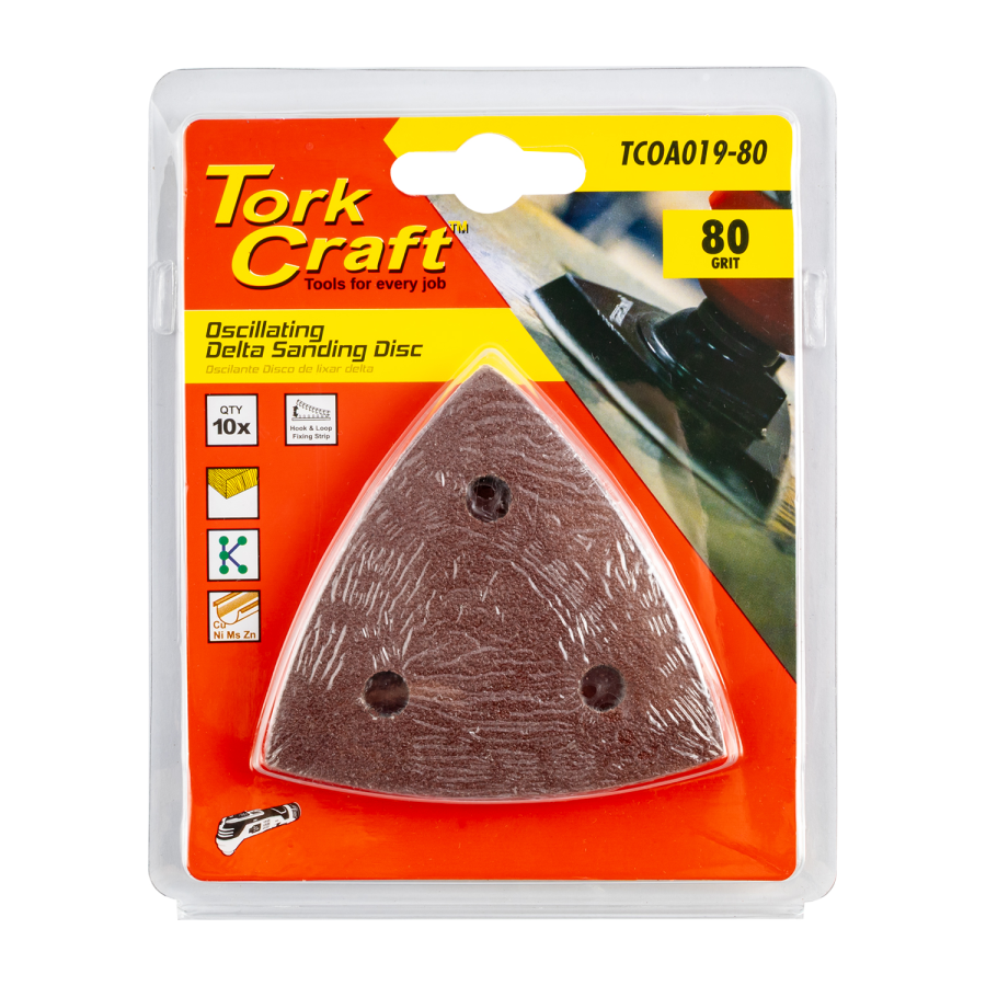 (image for) Oscillating Sandpaper A/o 80mm 10pc Delta Shape 80grit