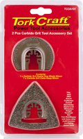 (image for) Tork Craft TCOA101 Quick Change Oscillating Carbide Grit Accessory Kit 2pc