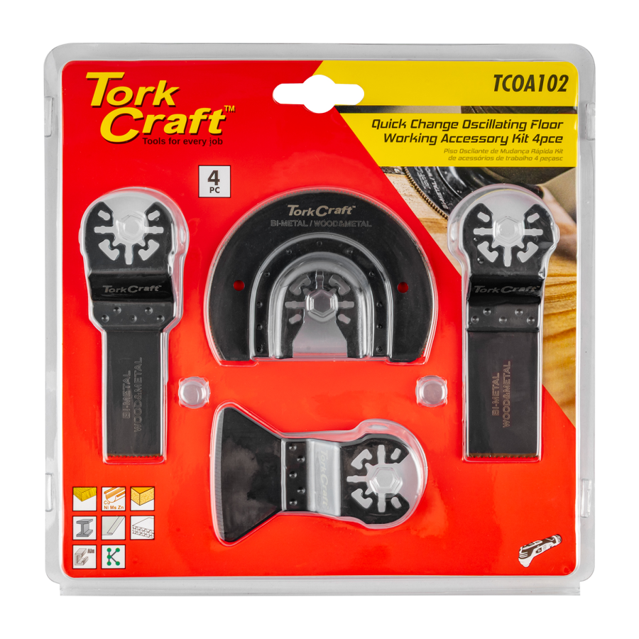 (image for) Quick Change Oscillating Floor Working Accessory Kit 4pc