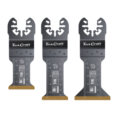 (image for) Tork Craft Quick Change Oscillating Titanium Blade Wood & Metal Accessory Kit 3pc
