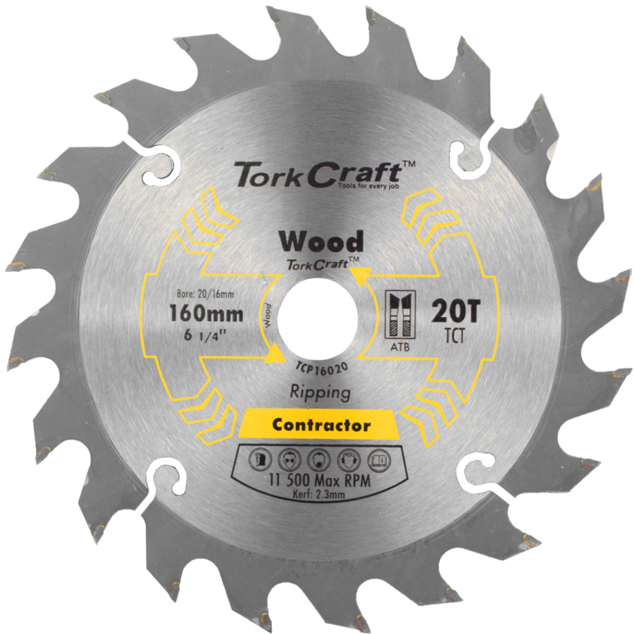 (image for) Blade Contractor 160 X 20t 20/16 Circular Saw Tct