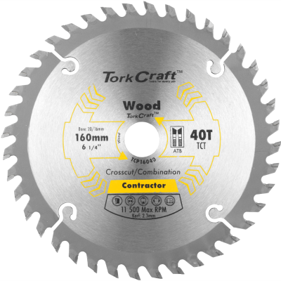 (image for) Blade Contractor 160 X 40t 20/16 Circular Saw Tct