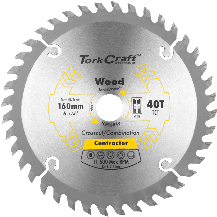 (image for) Blade Contractor 160 X 40t 20/16 Circular Saw Tct