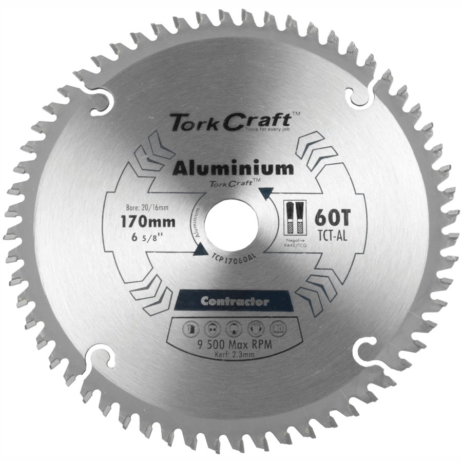 (image for) Blade Contractor Alum 170 X 60t 20/16 Circular Saw Tct