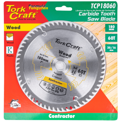 (image for) Blade Contractor 180 X 60t 20/16 Circular Saw Tct