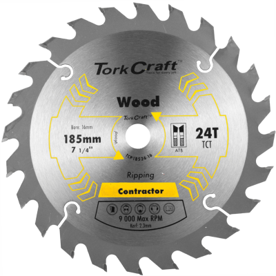 (image for) Blade Contractor 185 X 24t 16mm Circular Saw Tct