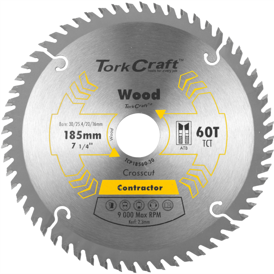 (image for) Blade Contractor 185x60t 30/20/16/1 Circular Saw Tct